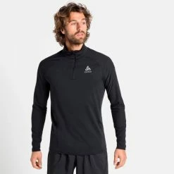 Grosses soldes 🔥 Odlo 1/2 Zip Zeroweight Ceramiwarm - Polaire homme 😍 -Odlo shop odlo 1 2 zip zeroweight ceramiwarm polaire homme black 2