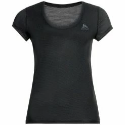 Promo ⌛ Odlo Active F-Dry Light - T-shirt femme 😉 -Odlo shop odlo active f dry light t shirt femme black
