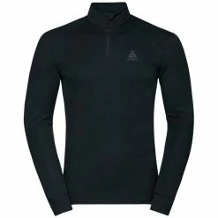 Sortie 🤩 Odlo Active Warm Eco - Maillot col montant zippé homme 🥰 -Odlo shop odlo active warm eco maillot col montant zippe homme black