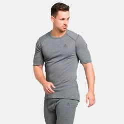 Bon marché 😉 Odlo Active Warm Eco - T-shirt homme ❤️ -Odlo shop odlo active warm eco t shirt homme odlo steel grey melange 2