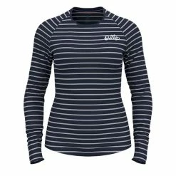 Vente flash 👍 Odlo Active Warm Originals Eco - Maillot femme 🧨 -Odlo shop odlo active warm originals eco maillot femme dark sapphire odlo silver grey