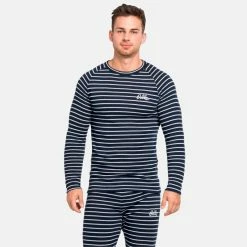 Meilleure affaire ✨ Odlo Active Warm Originals Eco - Maillot thermique homme 🥰 -Odlo shop odlo active warm originals eco maillot thermique homme dark sapphire odlo silver grey 2