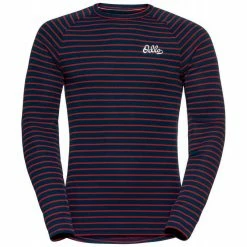 Meilleure affaire ✨ Odlo Active Warm Originals Eco - Maillot thermique homme 🥰 -Odlo shop odlo active warm originals eco maillot thermique homme dark sapphire sundried tomato