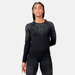 Nouveau ✔️ Odlo Bl Top Crew Neck L/S Kinship Pw 200 - Sous-vêtement technique femme ⭐