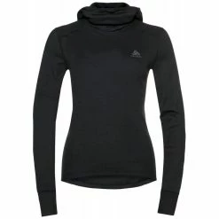 Coupon 🌟 Odlo Bl Top Facemask L/S Active Warm Eco - Sweat à capuche femme 🤩