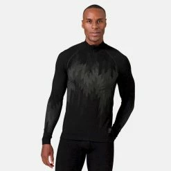Meilleure affaire ✨ Odlo Bl Top Turtle Neck L/S Half Zip Kinship - Sous-vêtement technique homme 🌟