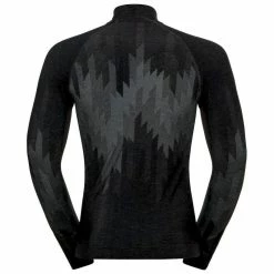 Meilleure affaire ✨ Odlo Bl Top Turtle Neck L/S Half Zip Kinship - Sous-vêtement technique homme 🌟 -Odlo shop odlo bl top turtle neck l s half zip kinship sous vetement technique homme black melange 3