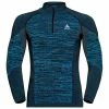 Grosses soldes 🔥 Odlo Blackcomb Eco - Maillot manches longues col zippé homme 🤩 -Odlo shop odlo blackcomb eco maillot manches longues col zippe homme indigo bunting space dye