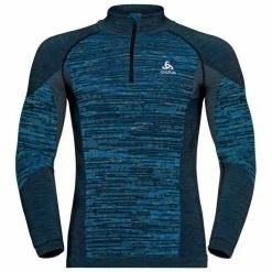 Grosses soldes 🔥 Odlo Blackcomb Eco - Maillot manches longues col zippé homme 🤩