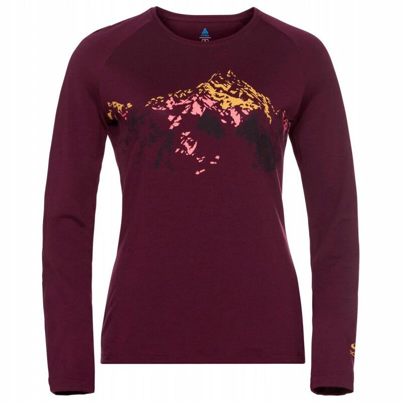 Bon marché 😍 Odlo Concord+ Summit Print - T-shirt femme 🎁 3 Bon marché 😍 Odlo Concord+ Summit Print - T-shirt femme 🎁