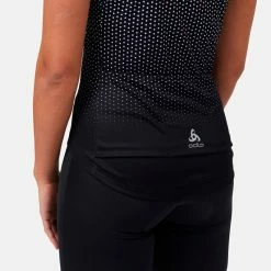 Bon marché 🤩 Odlo Essential - Maillot vélo femme 😍 -Odlo shop odlo essential maillot velo femme black white 2