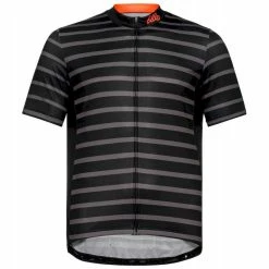 Nouveau 👏 Odlo Essential - Maillot vélo homme ✔️ -Odlo shop odlo essential maillot velo homme black odlo graphite grey
