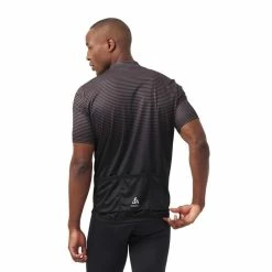 Nouveau 👏 Odlo Essential - Maillot vélo homme ✔️ -Odlo shop odlo essential maillot velo homme odlo graphite grey black 2