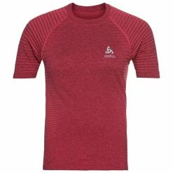 Nouveau 🎁 Odlo Essential Seamless - T-shirt running femme 🔥 -Odlo shop odlo essential seamless t shirt running femme paradise pink melange