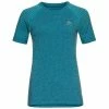 Nouveau 🎁 Odlo Essential Seamless - T-shirt running femme 🔥 -Odlo shop odlo essential seamless t shirt running femme reef waters melange