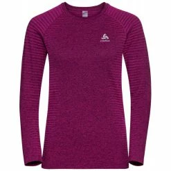 Tout neuf ✨ Odlo Essential Seamless - T-shirt running manches longues femme 😍 -Odlo shop odlo essential seamless t shirt running manches longues femme festival fuchsia melange