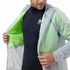 Bon marché ⌛ Odlo Jacket Dual Dry Waterproof Insulated - Veste coupe-vent homme 🔥 -Odlo shop odlo jacket dual dry waterproof insulated veste coupe vent homme silver grey lounge lizard 2