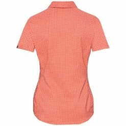 Budget ⌛ Odlo Kumano Check - Chemise femme ⭐ -Odlo shop odlo kumano check chemise femme burnt sienna peach pie 3