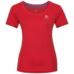 Promo ⭐ Odlo Kumano F-Dry - T-shirt femme 🛒 -Odlo shop odlo kumano f dry t shirt femme fiery red