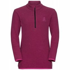 Offres 💯 Odlo Mid Layer 1/2 Zip Roy Kids Stripe - Polaire enfant 👏 -Odlo shop odlo mid layer 1 2 zip roy kids stripe polaire enfant festival fuchsia raspberry fudge