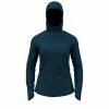 Meilleure affaire ⌛ Odlo Mid Layer Hoody Full Zip Ascent Pw 220 - Sweat à capuche femme 👏 -Odlo shop odlo mid layer hoody full zip ascent pw 220 sweat a capuche femme blue wing teal