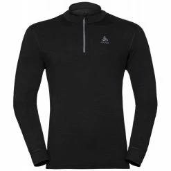 Promo 🤩 Odlo Natural 100 % Merino Warm - Maillot homme ⌛ -Odlo shop odlo natural 100 merino warm maillot homme black black 3