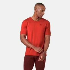 Budget 🎁 Odlo Natural + 100 % Merino Warm - Maillot homme 🧨 -Odlo shop odlo natural 100 merino warm maillot homme ketchup