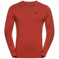Promo 🔔 Odlo Natural 100% Merino Warm - Maillot manches longues homme ⌛ -Odlo shop odlo natural 100 merino warm maillot manches longues homme ketchup