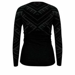 Promo 😉 Odlo Natural + Kinship Warm - Maillot manches longues femme 🎁 -Odlo shop odlo natural kinship warm maillot manches longues femme black melange