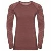 Promo 😉 Odlo Natural + Kinship Warm - Maillot manches longues femme 🎁 -Odlo shop odlo natural kinship warm maillot manches longues femme roan rouge melange