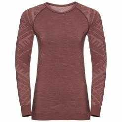 Promo 😉 Odlo Natural + Kinship Warm - Maillot manches longues femme 🎁