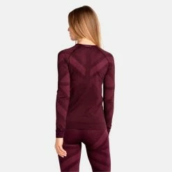 De gros 🤩 Odlo Natural + Kinship Warm - Maillot manches longues femme ❤️ -Odlo shop odlo natural kinship warm maillot manches longues femme winetasting melange 6