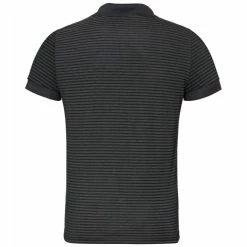 Offres ✨ Odlo Nikko Dry - Polo homme 😍 -Odlo shop odlo nikko dry polo homme black odlo steel grey stripes 1
