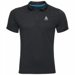 Offres ✨ Odlo Nikko Dry - Polo homme 😍 -Odlo shop odlo nikko dry polo homme black odlo steel grey stripes 2