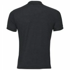 Offres ✨ Odlo Nikko Dry - Polo homme 😍 -Odlo shop odlo nikko dry polo homme black odlo steel grey stripes 3