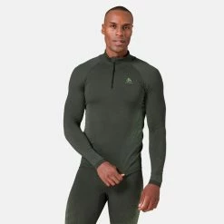 Bon marché 🥰 Odlo Performance Warm Eco ½ Zip - Maillot homme 🔥