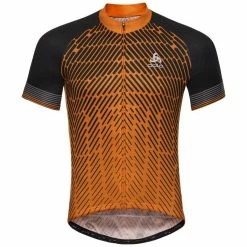 Vente flash 😍 Odlo Stand-Up Collar S/S Full Zip Fujin Print - Maillot Homme ✨ -Odlo shop odlo stand up collar s s full zip fujin print maillot homme hawaiian sunset black