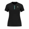 Grosses soldes 😍 Odlo T-Shirt Crew Neck S/S 1/2 Zip Axalp Trai - T-shirt femme 🌟 -Odlo shop odlo t shirt crew neck s s 1 2 zip axalp trai t shirt femme black polynya