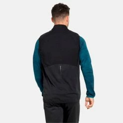 Nouveau 🎉 Odlo Vest Run Easy S-Thermic - Veste sans manches homme 🎉 -Odlo shop odlo vest run easy s thermic veste sans manches homme black 3