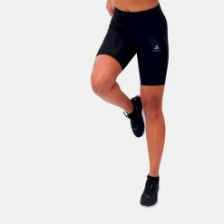 Budget ⭐ Odlo Tights Short Essential - Collant running femme 💯 -Odlo shop tights short essential short velo femme black 2